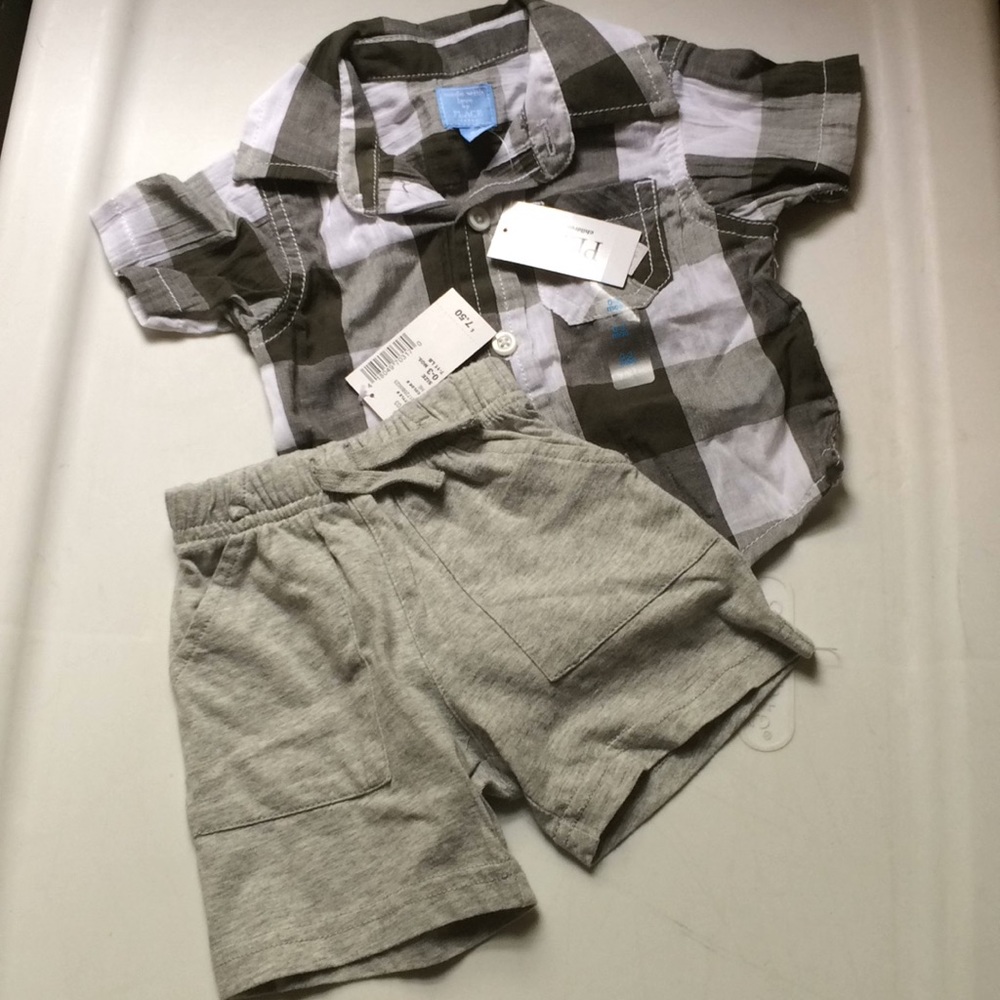 Boys Dress Shirt with Shorts